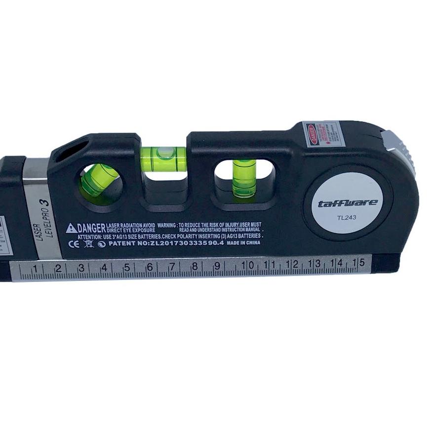

Keluaran Terbaru.. Taffware LEVELPRO3 Penggaris Laser Horizontal Vertical 250CM + Waterpass