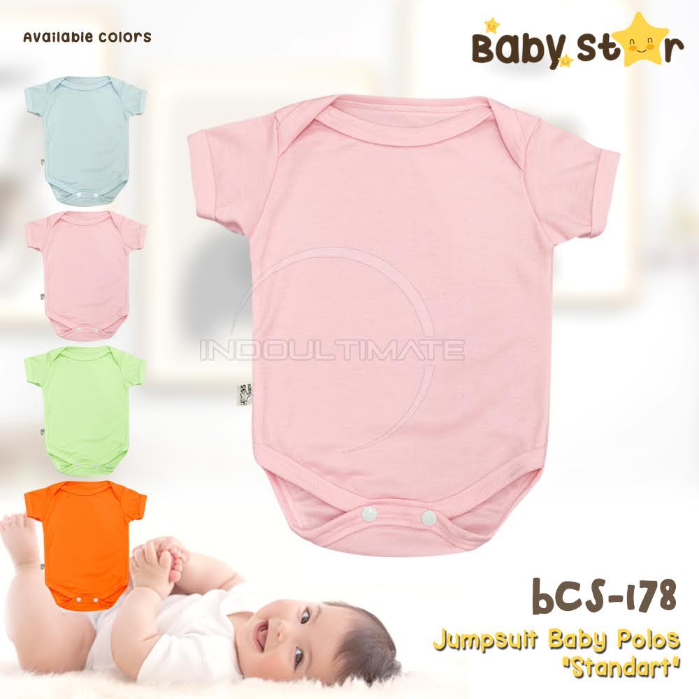 1 Pcs Jumsuit Bayi Jumper Bayi BABY STAR / BRIGHT STAR Baju Bayi Perempuan Laki Laki Cewek BY BCS-178 Baru Lahir