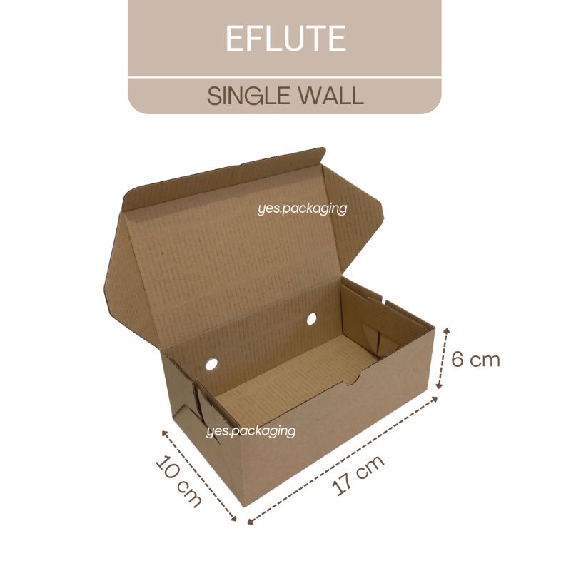 

[17x10x6cm] EFLUTE Corrugated Single Wall Box Kotak Kemasan Souvenir Hampers Multipurpose Box