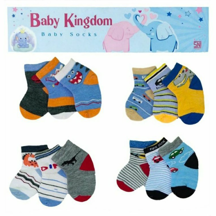 3 Pasang Kaos Kaki Bayi 0-6 Bulan Baby Sock Kaos Kaki Baby Anti Alergi SNI WINTEKU | FLOWERS