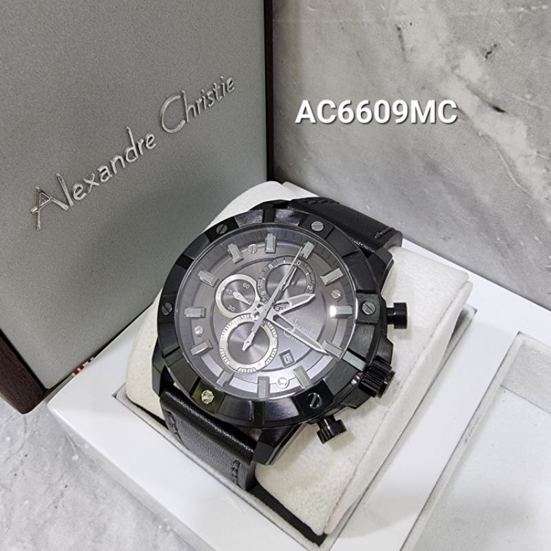 Jam Tangan Pria Alexandre Christie AC6609MC Tali Kulit