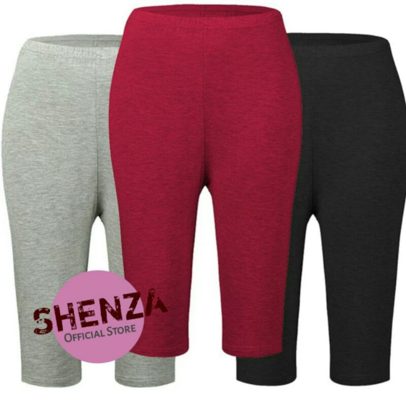 Legging Pendek Bahan Kaos Size Jumbo Terjangkau Celana Legging Wanita Kualitas