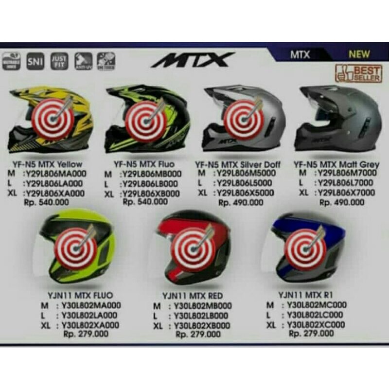 HELM MTX SUPERMOTO YAMAHA