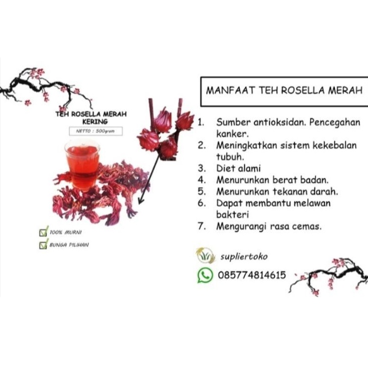 

1kg Bunga Rosela/rossela/Rosella merah