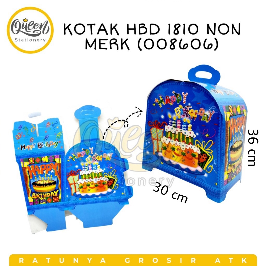 

KOTAK HBD 1810 NON MERK / PEMBUNGKUS KADO / GIFT BOX/ TAS KADO / KOTAK HAMPERS ULTAH (008606)