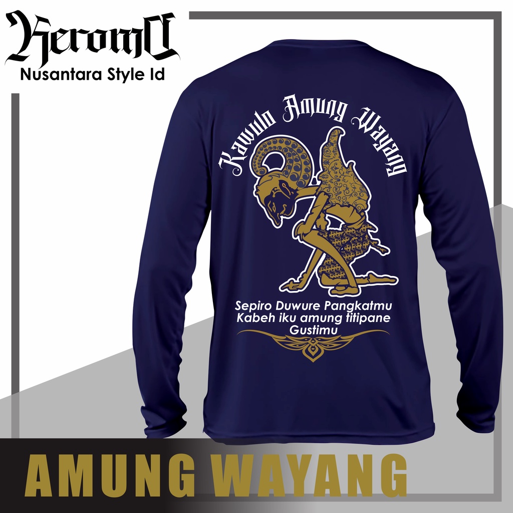 KEROMO AMUNG WAYANG JAWA KAOS PRIA KEREN JAWA