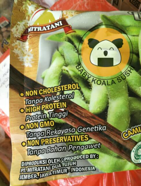 MITRA TANI Edamame Kacang Kedelai Jepang 500 g Halal | Kualitas Export Kedelai Rebus Frozen