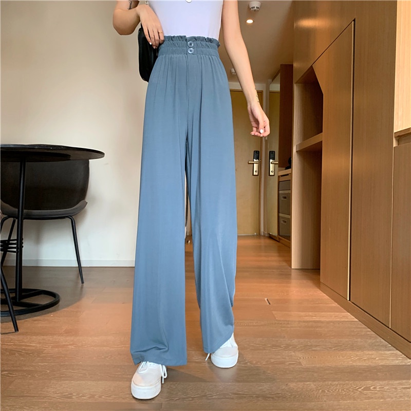 AMIEE - Korean Celana Wanita Terbaru Hightwaist Pants Celana Polos Wanita
