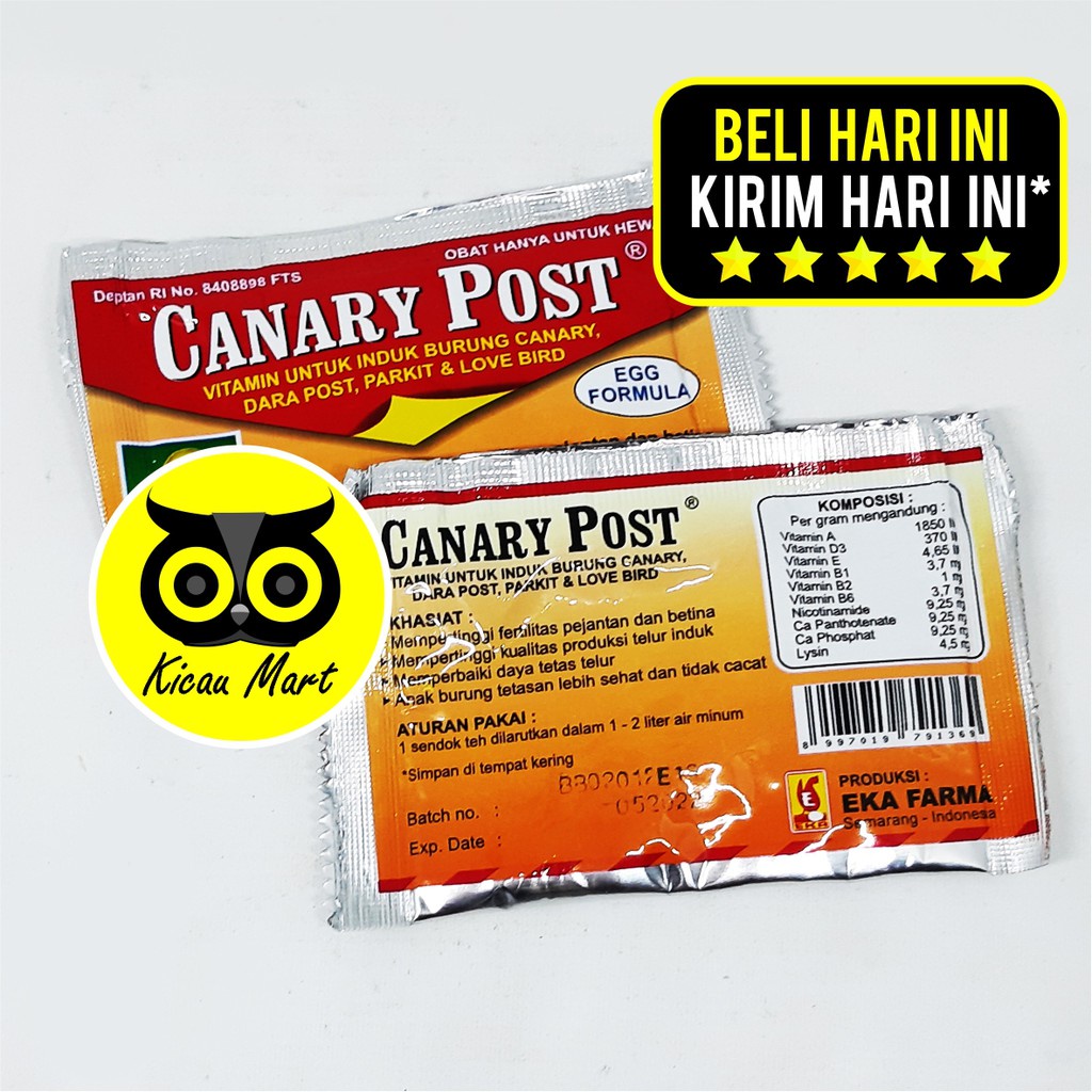 VITAMIN OBAT TERNAK BREEDING BURUNG KENARI LOVEBIRD PARKIT CANARY POST EKA FARMA TAMBAH BIRAHI OBTCPEF