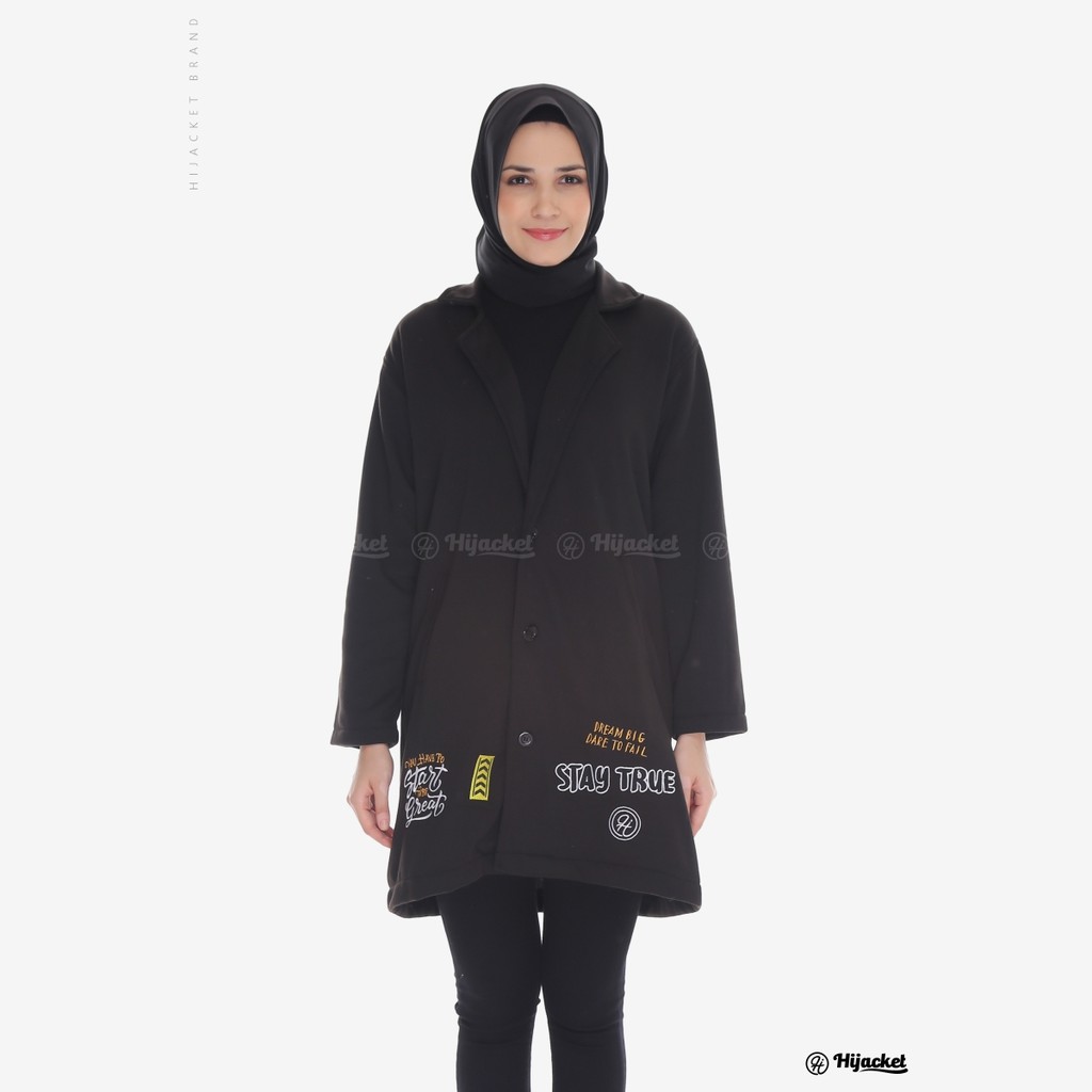 Hijacket Elma Series Origilal Jaket Hijabers Bahan Premium Fleece yang 