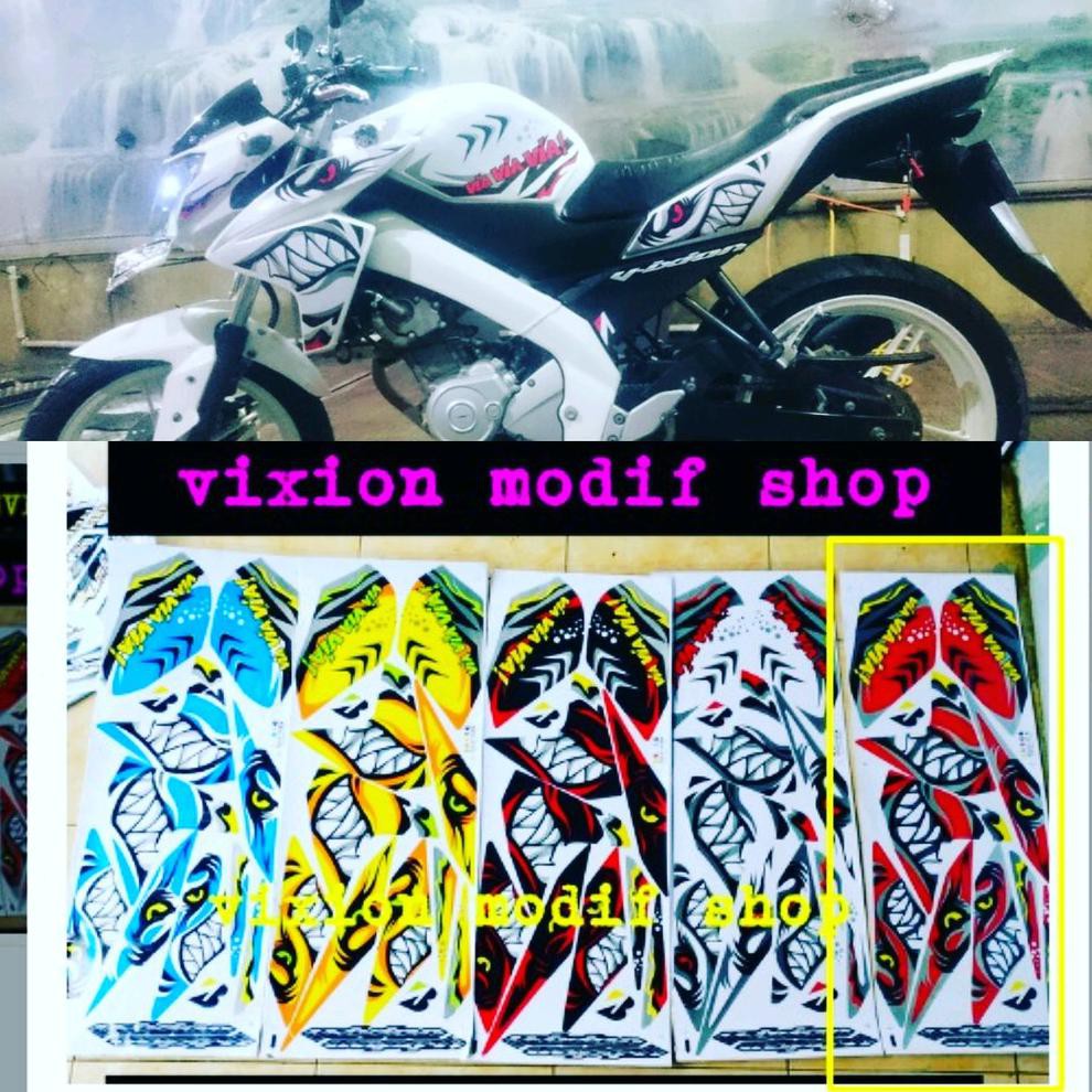 Striping New Vixion Stiker New Vixion Shark Hiu Nvl Shopee Indonesia
