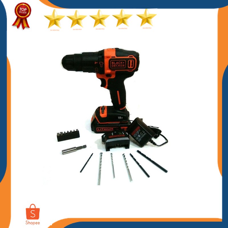 Lagi Promo mesin bor  obeng cordless drill Black & Decker 18v lithium bisa bor Tembok