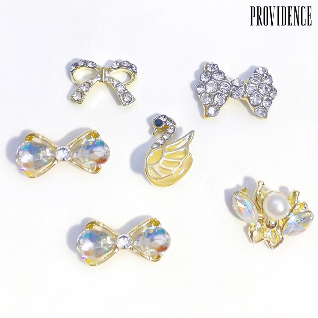 Providence 10pcs / Pak Pita Alloy Aksen Berlian Imitasi Untuk Aksesoris Nail Art / Manicure