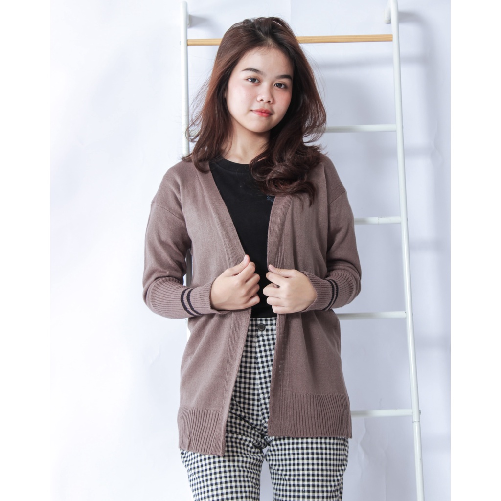 ZAHRA - Cardigan Wanita Rajut Halus Long Cardigan PRAYA Cardy Oversize