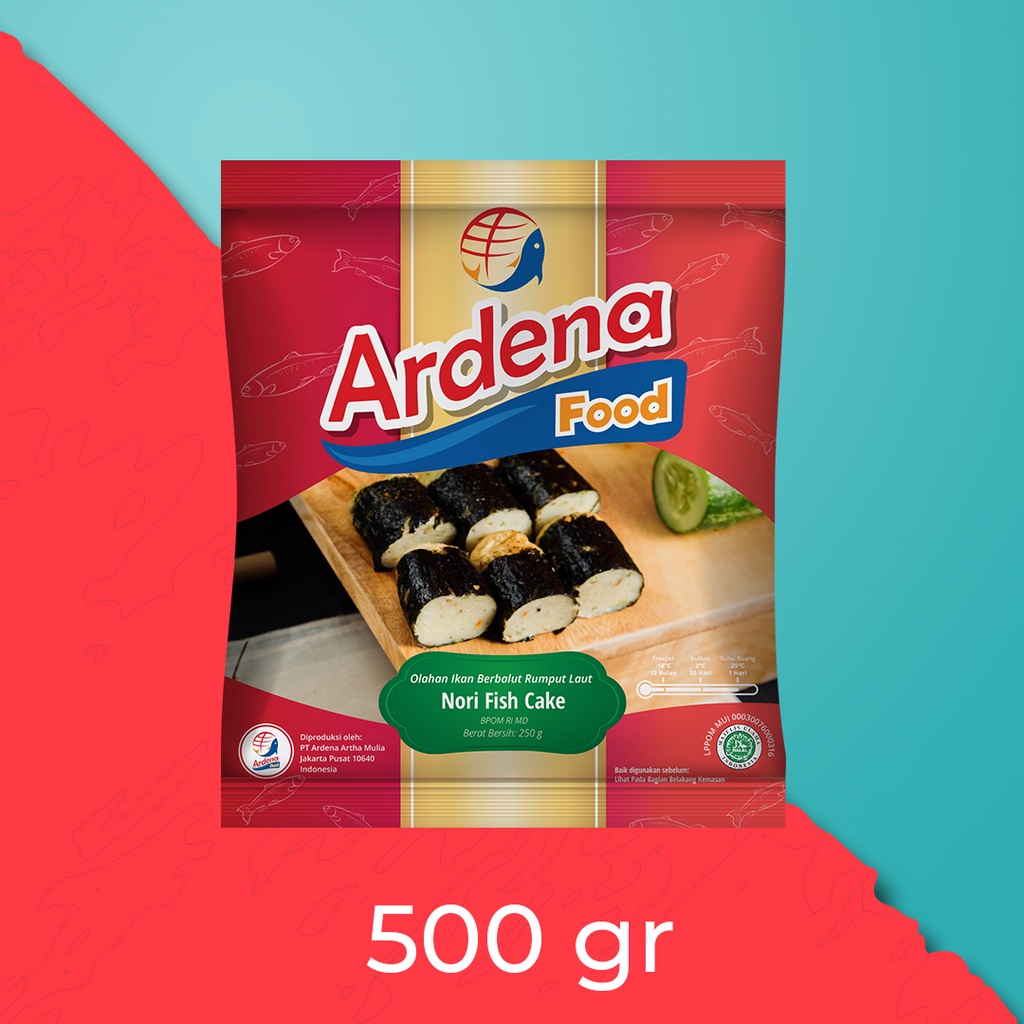 Ardena Nori Fish Cake 500g | Fish Cake Rumput Laut / Seaweed