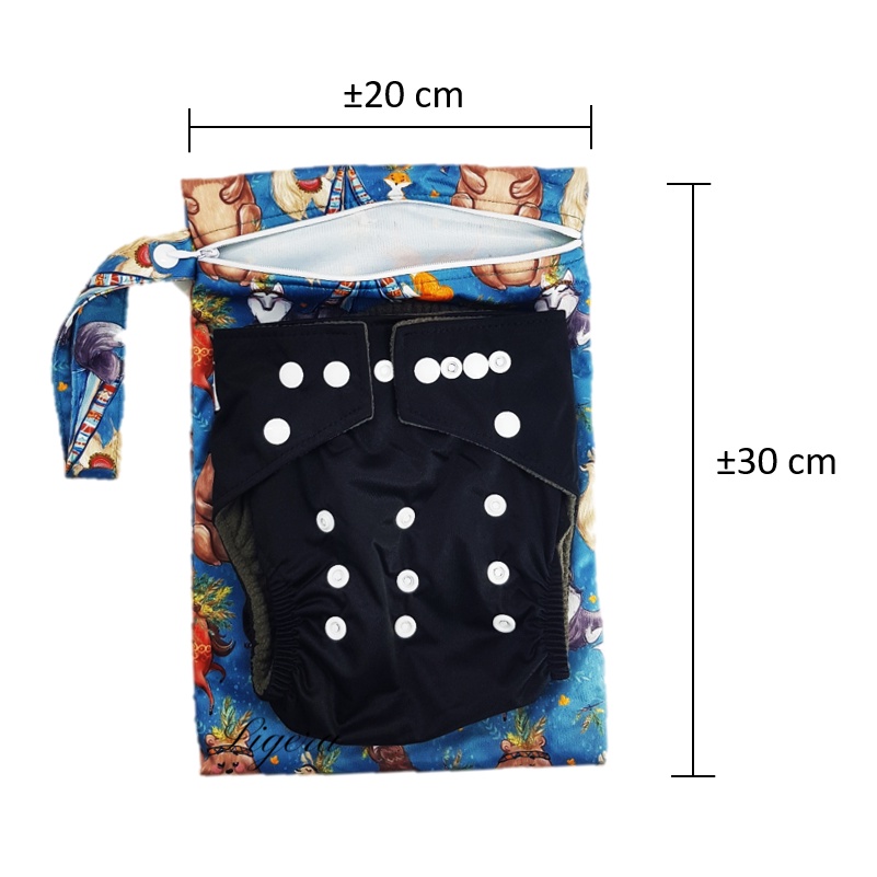 Wet Bag Tas Anti Bocor Basah Tahan Air | Wetbag Clodi Baju Renang Cloth Diaper Serba guna | Waterproof Eco Friendly Washable Multipurpose Pouch