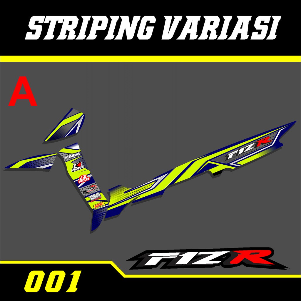 stiker fiz r/striping variasi fiz r/Sticker striping variasi motor FIZ R Racing 001