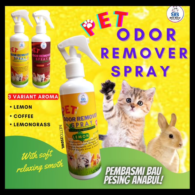 pet odor remover spray sprot penghilang bau pipis kencing kotoran pup kucing 250ml