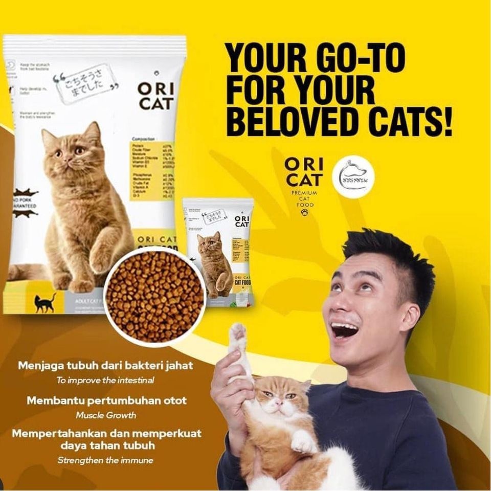 Ori Cat Adult Freshpack 800 Gr Tuna &amp; Salmon | Repack 500gr Tersedia | Oricat Makanan Kering Kucing Dewasa