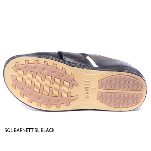 BARNETT BL 01 BLACK sepatu casual sopan pria slip on