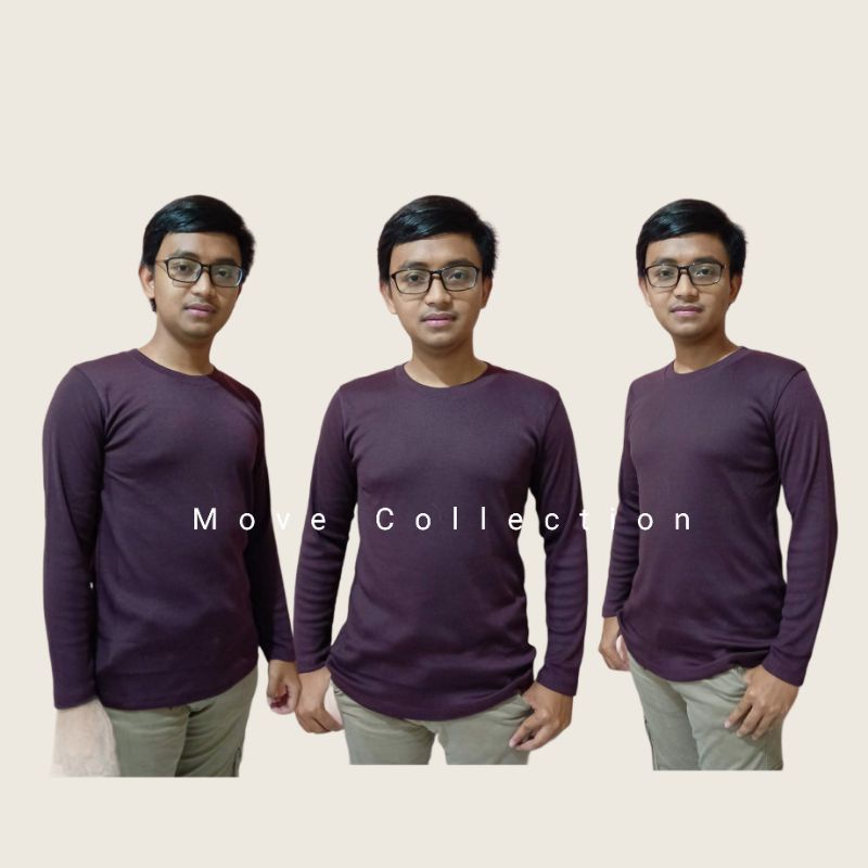 Kaos Rib Lengan Panjang Unisex