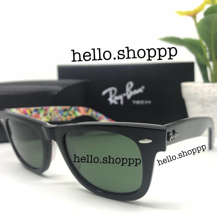 Dijual Kacamata Rayban Wayfarer 2140A Motif Lensa Kaca - Sunglasses Hot Sale