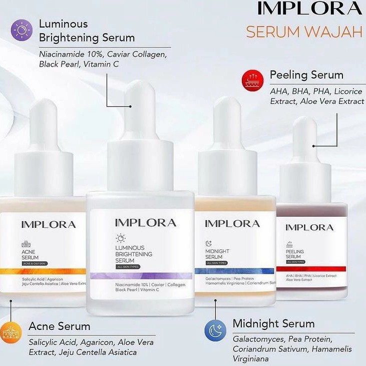 [ 1KG = 20PCS ] SERUM IMPLORA / IMPLORA SERUM WAJAH BPOM