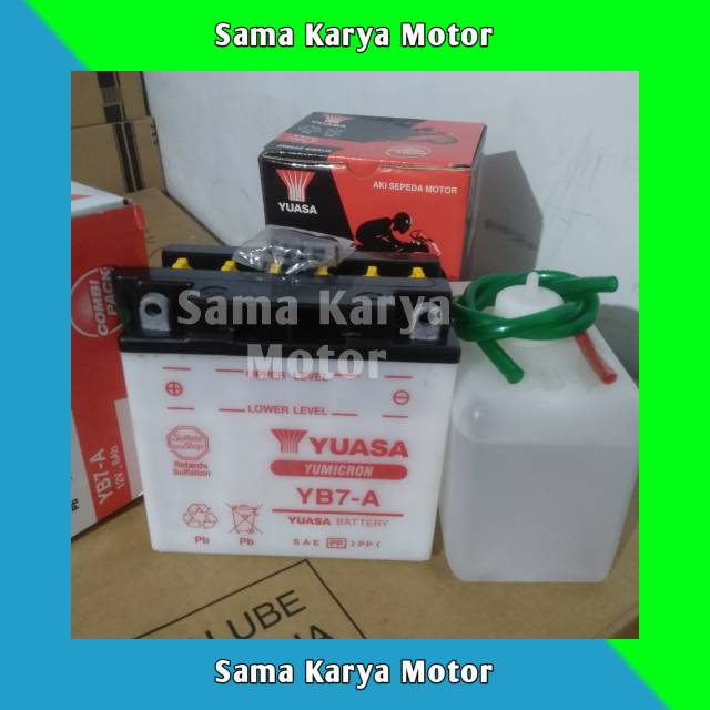 CU08 aki yuasa YB7-A / aki basah YB7-A / aki yuasa YB7-A / aki yuasa / aki motor / aki basah / accu