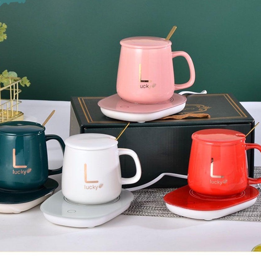 Cangkir Mug listrik Pemanas kopi dan tea Warmer Electric Mug Cangkir Listrik Penghangat Teh Kopi Cup Coffee Warmer gift box