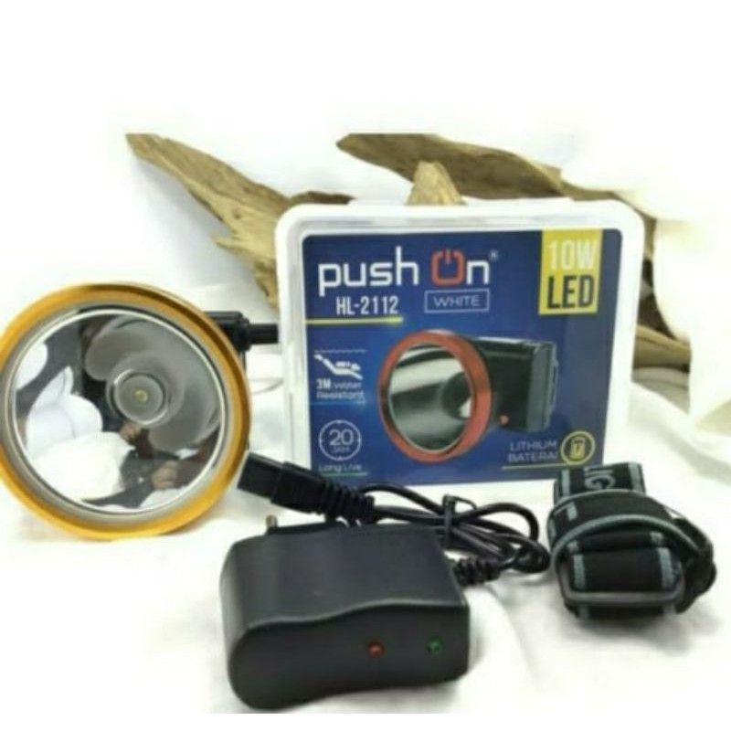 Push On HL-2112DV 50 Watt 9000mah Senter Kepala Selam 100meter Bisa di Cas