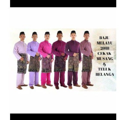 baju muslim kurung melayu pria cekak musang bahan tdk kilap khusus request