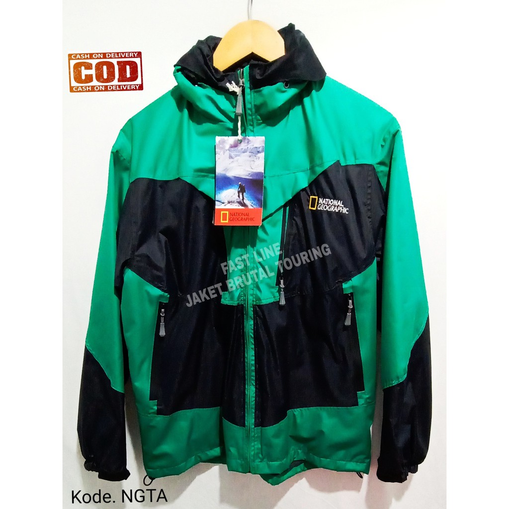 Jacket Gunung Mountain Jaket Waterproff Outdoor Hoodie Waterproof National Geographic