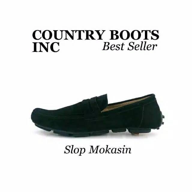 Sepatu CountryBoots Slip On Suede Pria