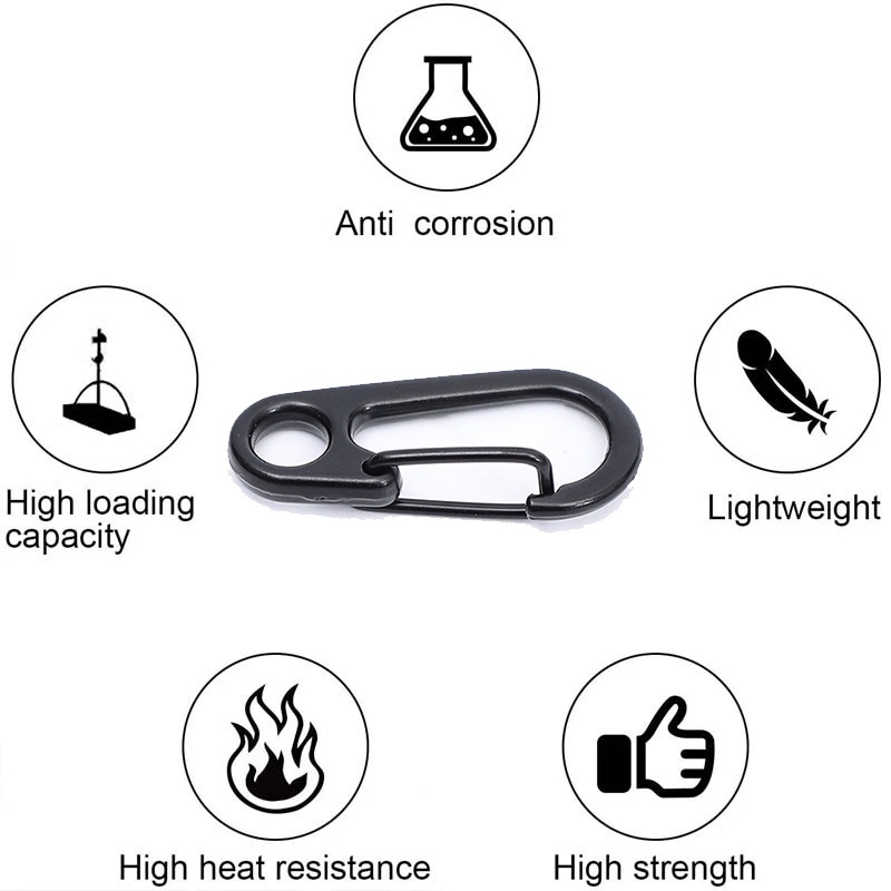 Klip Carabiner Gantungan Kunci Mini Bahan Alloy Rilis Cepat