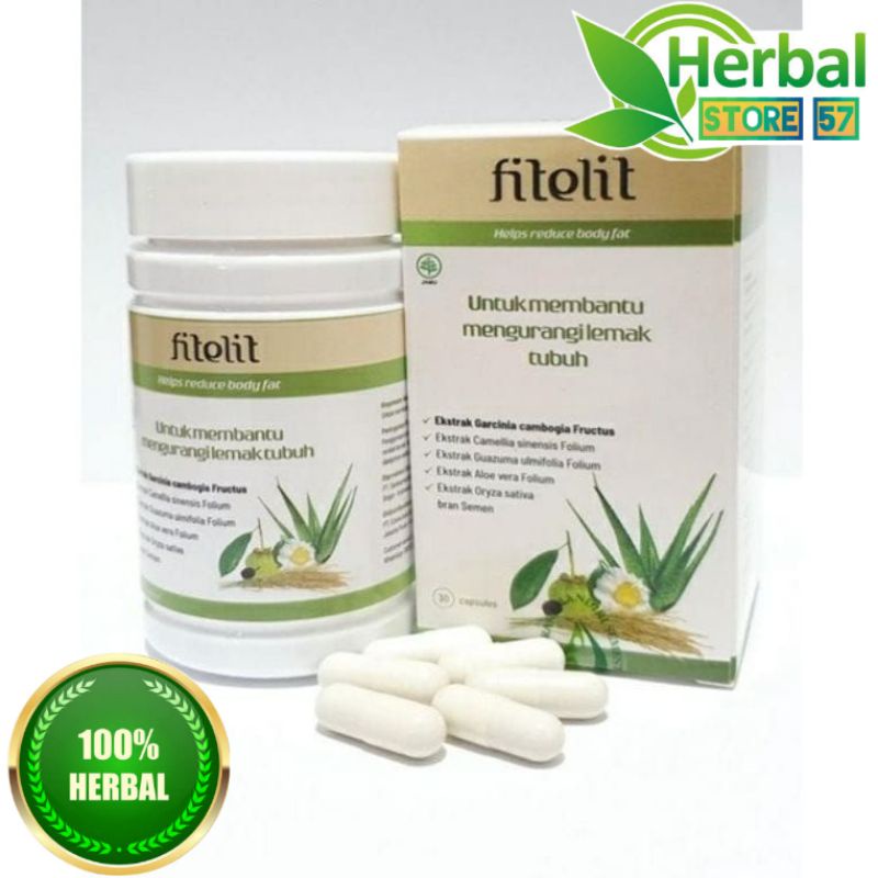 Fitelit Pelangsing Badan Herbal - Obat Fitelit Asli 100% Original Bpom - Obat Pelangsing Badan Terba