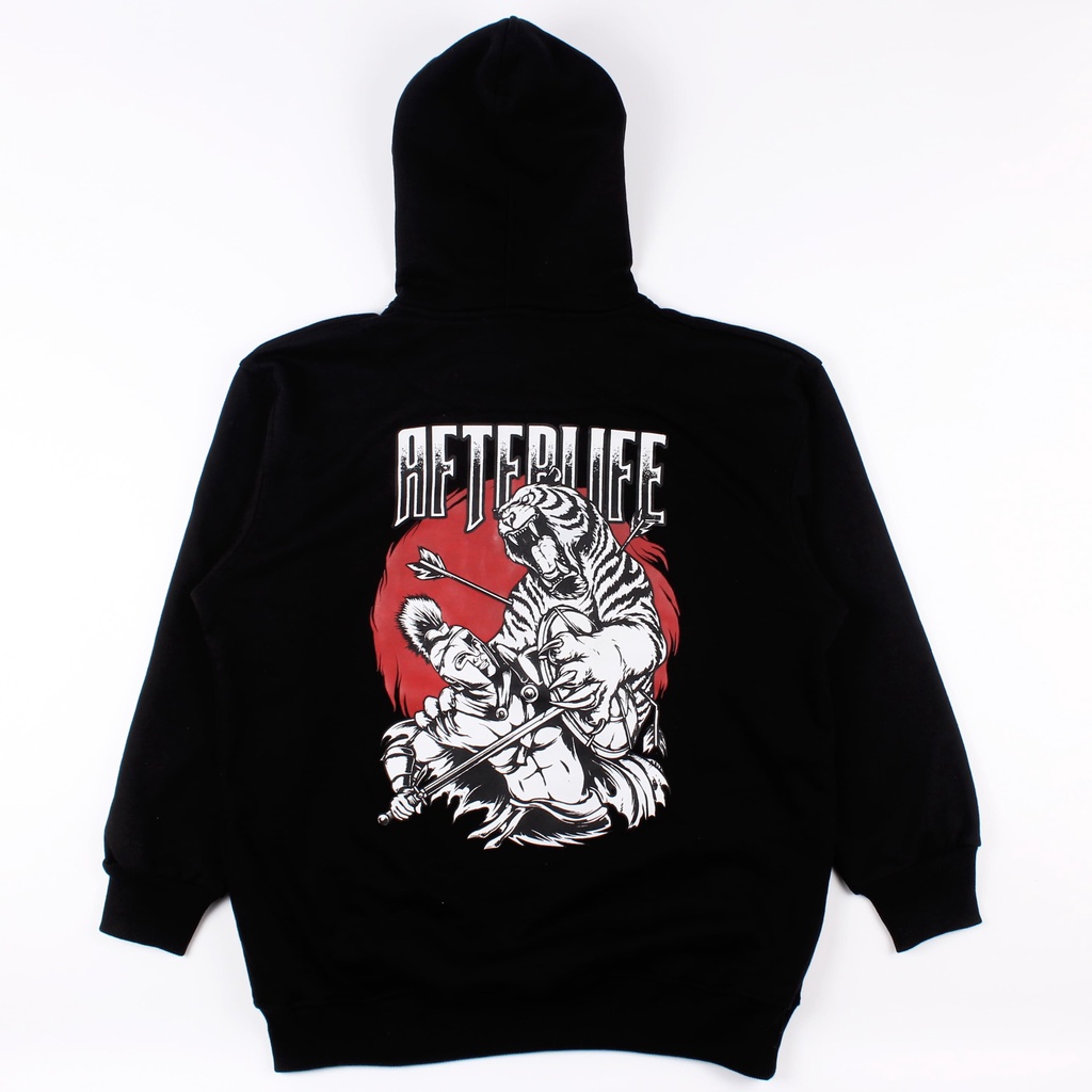 AFTERLIFE- Hoodie Tiger Attack Black | 21021