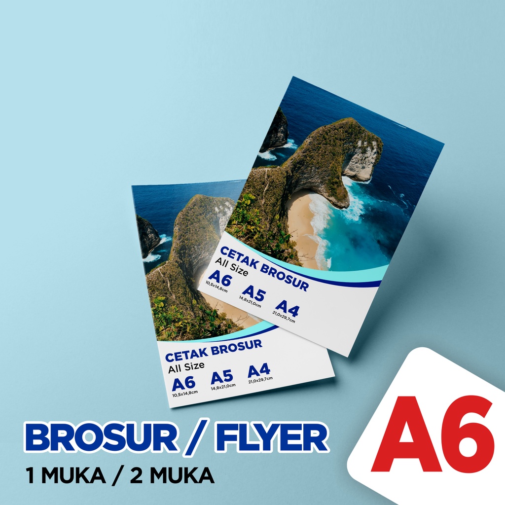 

CETAK BROSUR A6 / FLYER / LEAFLET ART PAPER 150 GRAM (min 100 lembar)