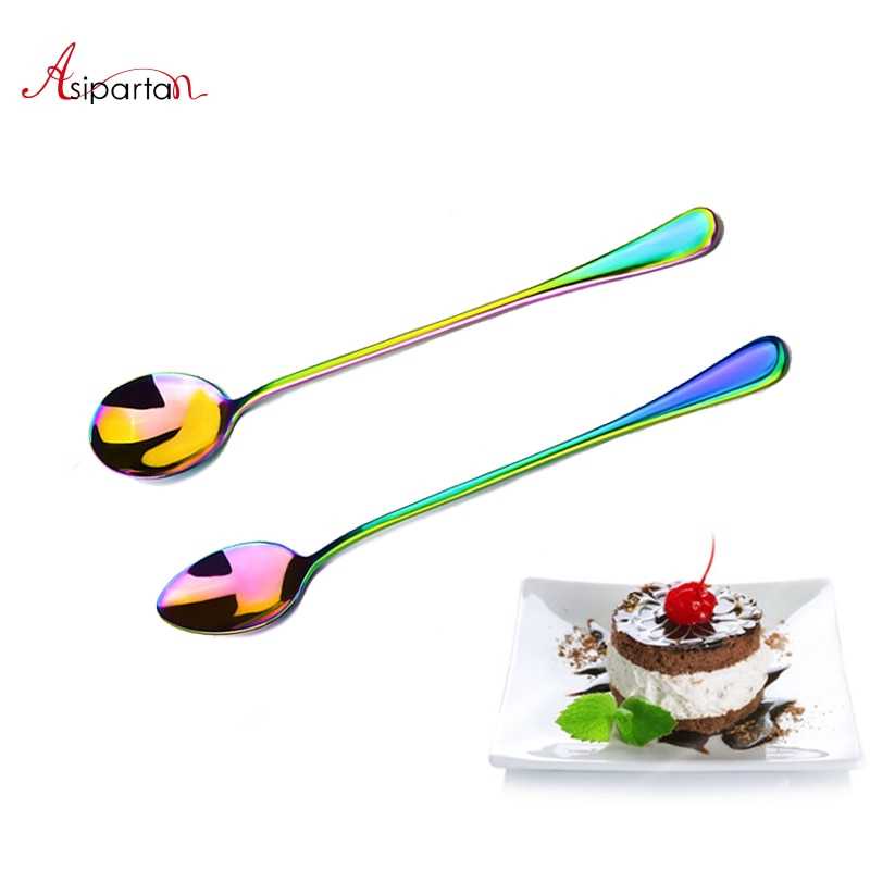(BISA COD) RVOSTR Asipartan Sendok Teh Kopi Rainbow Spoon Tea Coffee Time - A014