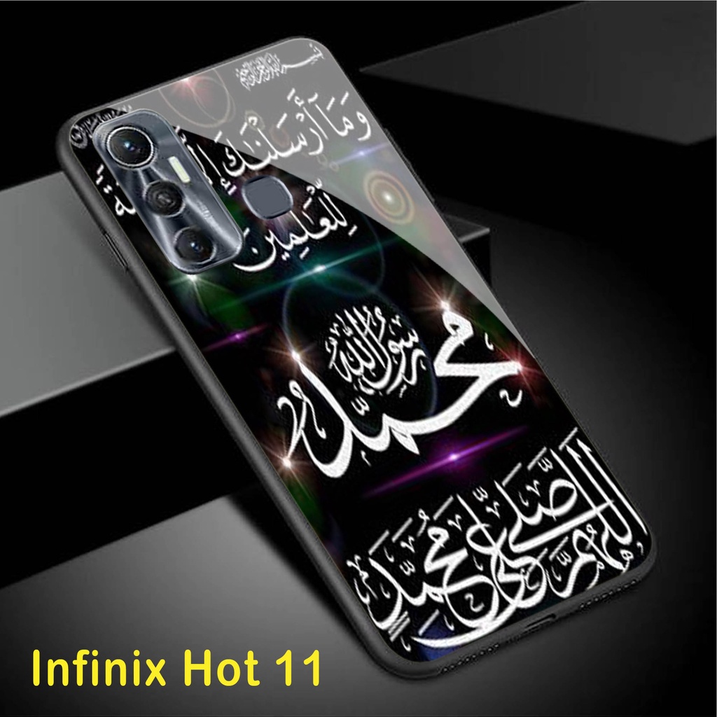 Softcase Glass Kaca Infinix Hot 11 - Casing Hp Infinix Hot 11 - Case Hp Infinix Hot 11 [H15]