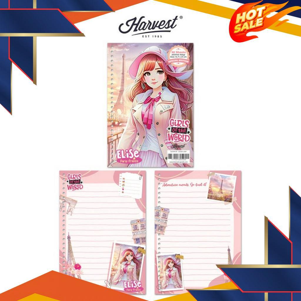 

PRODUCT TERPOPULER Loose Leaf Kertas Binder Harvest A5 Girls of The World Paris