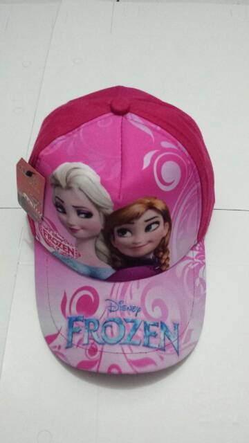 ☆ Topi anak karakter twill printing kulit imitasi - FROZEN