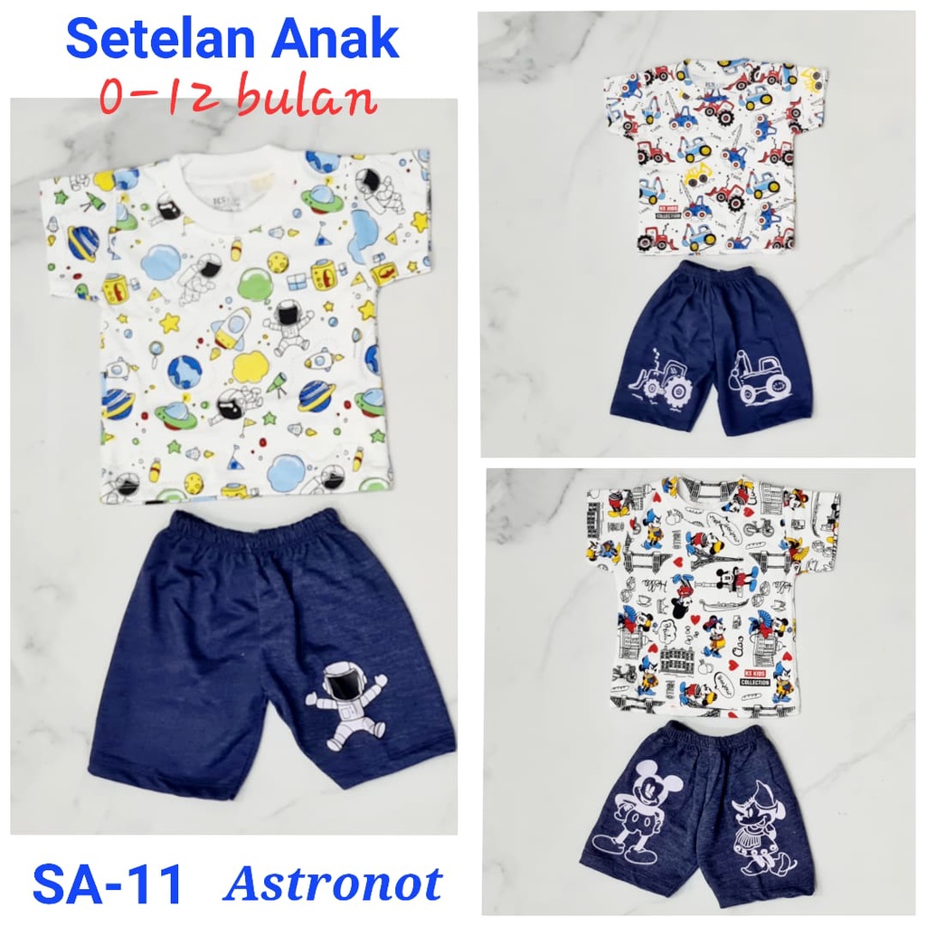 Setelan bayi print laki-laki perempuan SA-11 setelan bayi newborn setelan bayi baru lahir