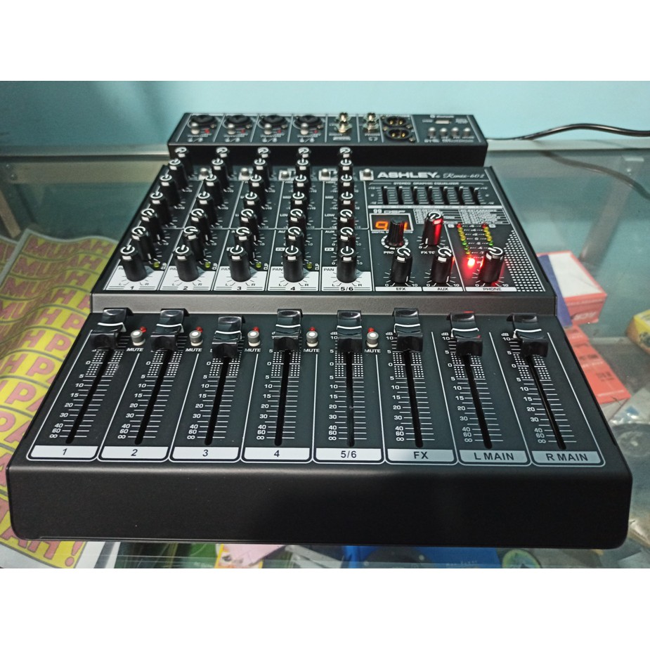 MIXER ASHLEY 6CH REMIX 602 ORIGINAL RECORDING BLUETOOTH EFEK 99