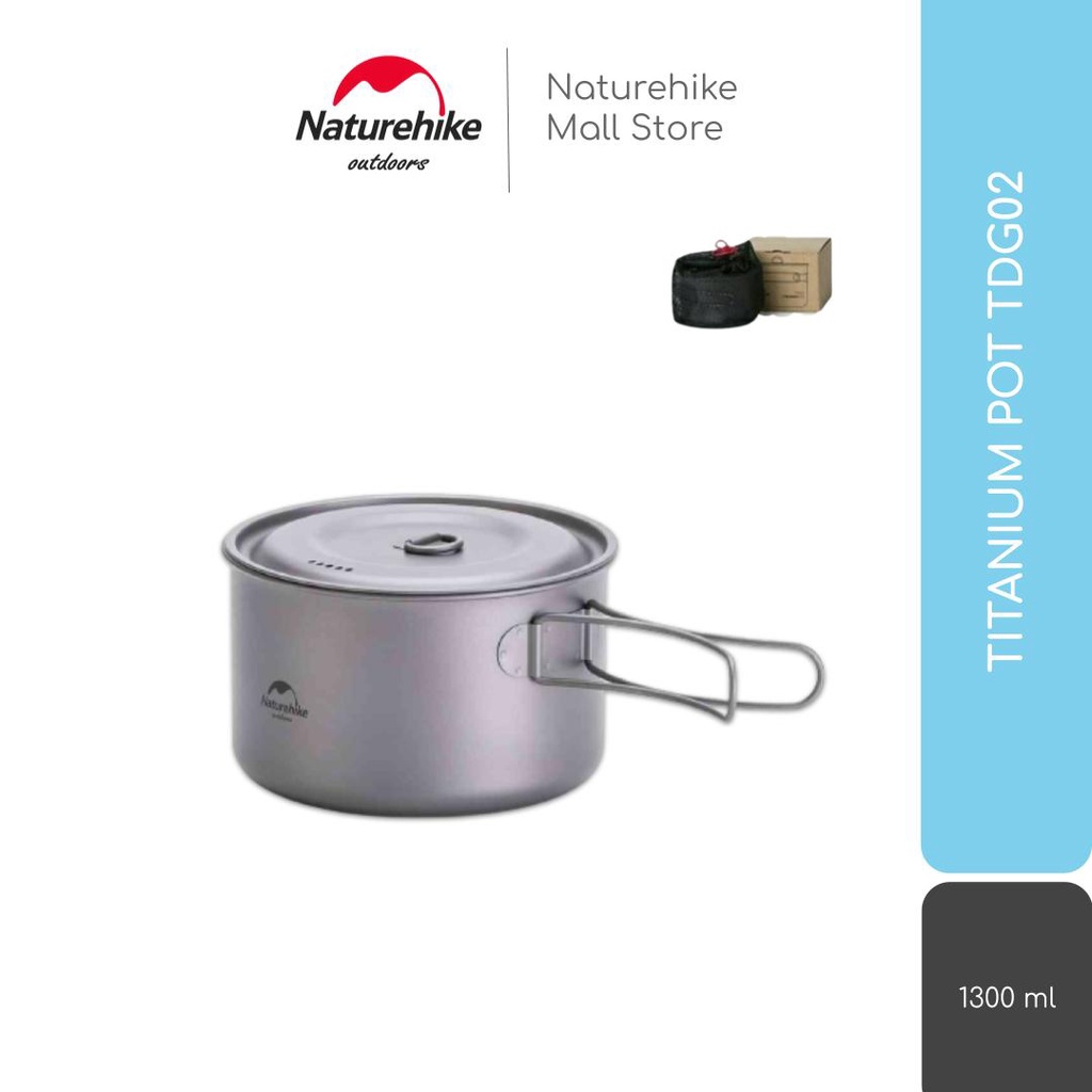 TITANIUM POT TDG02 NATUREHIKE NH18T202-B PANCI NESTING CAMPING ULTRALIGHT