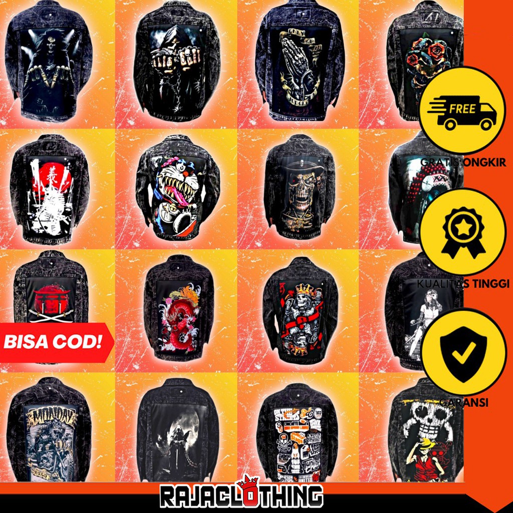 RCL - JAKET JEANS PRIA GAMBAR JAKET JEANS PRIA PRINTING JAKET LEV'IS GAMBAR TERLARIS NEW ARRIVAL