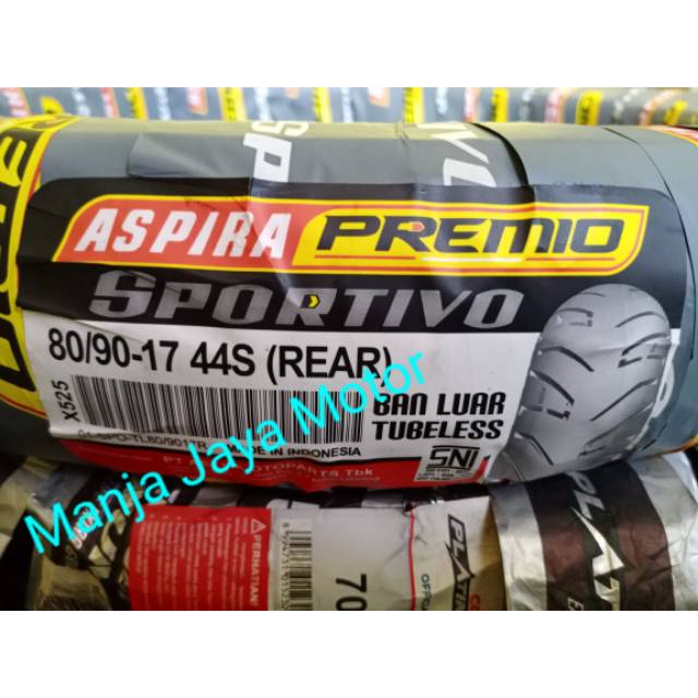 Ban tubeless belakang Aspira Premio 80/90-17 for supra x 125/Karisma/Blade/CS1/Revo/absolute Revo/mx