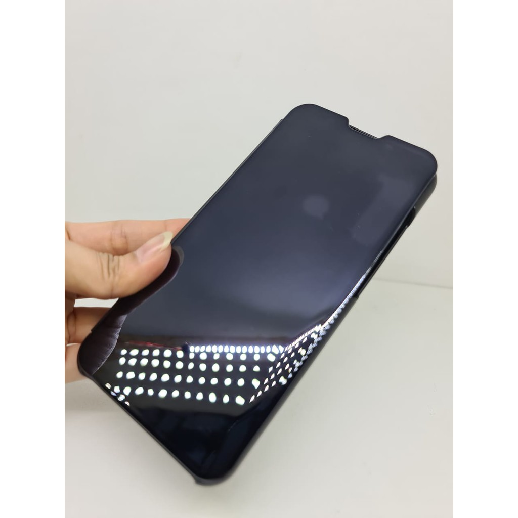 Flip Mirror Redmi Note 8 6.3 inchi Clear View Standing Cover Redmi Note 8 AUTOLOCK