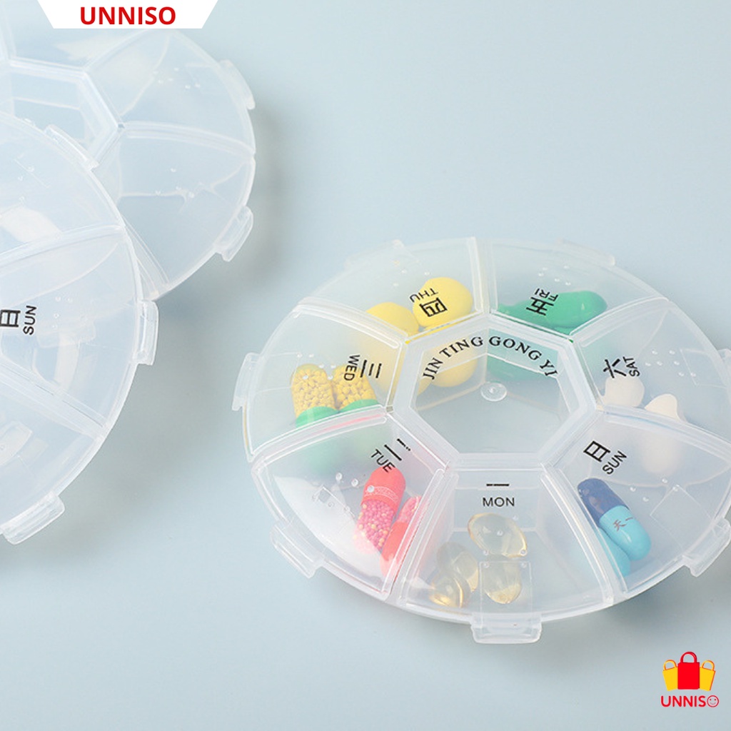 UNNISO - Kotak Obat Pills Box Portable Round KO2