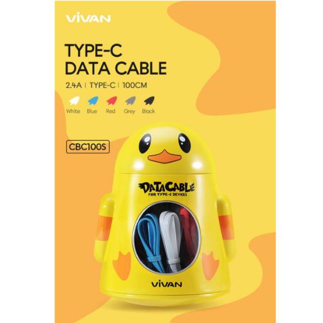 KABEL DATA USB TIPE C VIVAN SUPPORT FAST CHARGING (harga 1pcs)