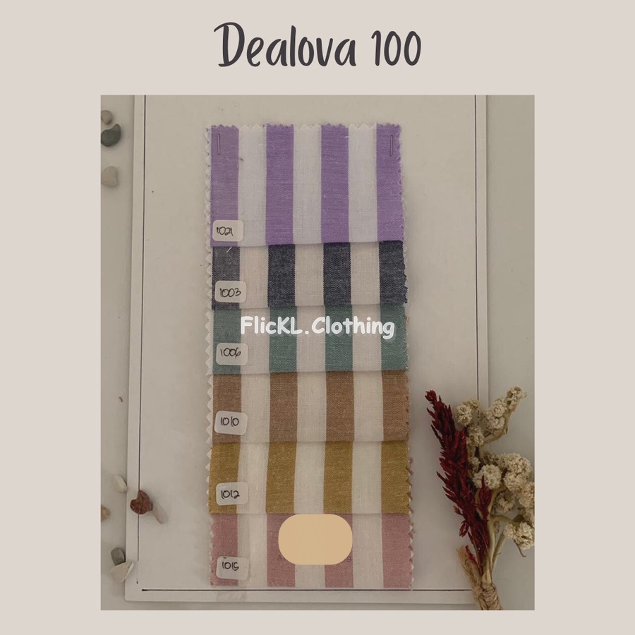 Bahan Kain Dealova 100 Premium Motif Salur Garis Garis Corak Garis Garis 100cm Eceran